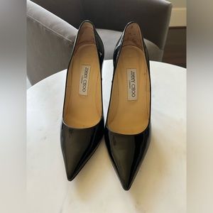 Jimmy Choo Black Patent High Heel Pumps size 37